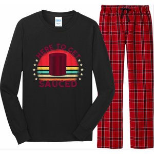 Sauced Cranberry Funny Thanksgiving Holiday Humor Gifts Long Sleeve Pajama Set