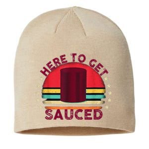 Sauced Cranberry Funny Thanksgiving Holiday Humor Gifts Sustainable Beanie