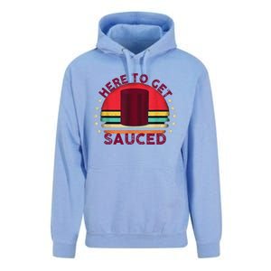 Sauced Cranberry Funny Thanksgiving Holiday Humor Gifts Unisex Surf Hoodie