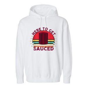 Sauced Cranberry Funny Thanksgiving Holiday Humor Gifts Garment-Dyed Fleece Hoodie