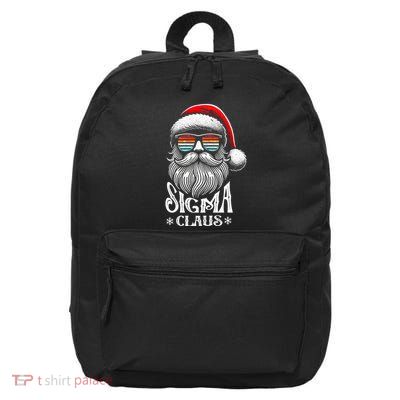 Sigma Claus Funny Christmas Santa Claus Sarcastic Joke 16 in Basic Backpack