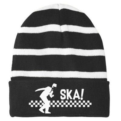 SKA Clothing For Men & Women Reggae Rocksteady Punk Music Striped Beanie with Solid Band