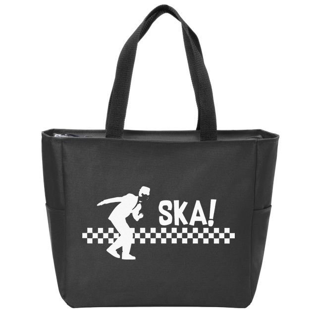 SKA Clothing For Men & Women Reggae Rocksteady Punk Music Zip Tote Bag