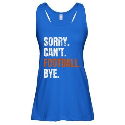 Sorry Cant Football Bye Retro Football Lovers Fan Football Ladies Essential Flowy Tank