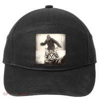 Selfie Cat Finds Bigfoot Sasquatch Funny Cat Bigfoot Photo 7-Panel Snapback Hat