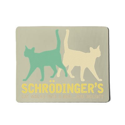 Schrodingers Cat Funny Science Gift Physics Mousepad