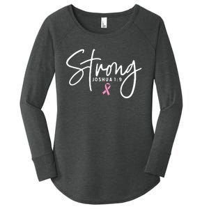 Strong Christian Faith Breast Cancer Survivor Awareness Month Women's Perfect Tri Tunic Long Sleeve Shirt