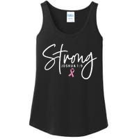 Strong Christian Faith Breast Cancer Survivor Awareness Month Ladies Essential Tank