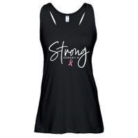 Strong Christian Faith Breast Cancer Survivor Awareness Month Ladies Essential Flowy Tank