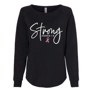 Strong Christian Faith Breast Cancer Survivor Awareness Month Womens California Wash Sweatshirt