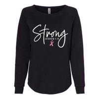 Strong Christian Faith Breast Cancer Survivor Awareness Month Womens California Wash Sweatshirt