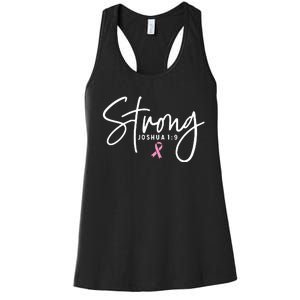 Strong Christian Faith Breast Cancer Survivor Awareness Month Women's Racerback Tank