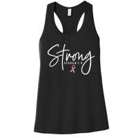 Strong Christian Faith Breast Cancer Survivor Awareness Month Women's Racerback Tank