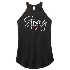 Strong Christian Faith Breast Cancer Survivor Awareness Month Women's Perfect Tri Rocker Tank