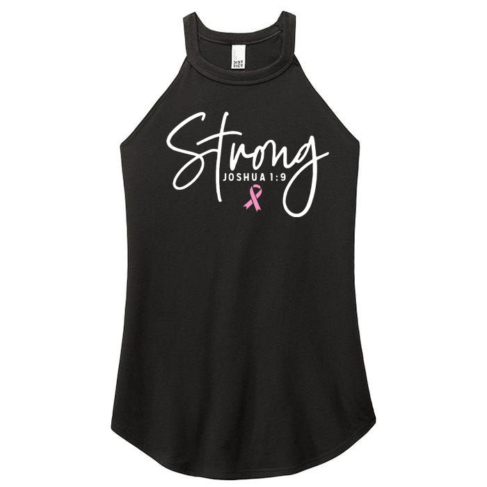 Strong Christian Faith Breast Cancer Survivor Awareness Month Women's Perfect Tri Rocker Tank