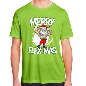 Santa Claus Flexing Merry Flex Mas Beard Funny Saying Design Adult ChromaSoft Performance T-Shirt