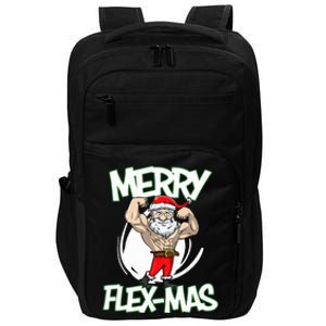 Santa Claus Flexing Merry Flex Mas Beard Funny Saying Design Impact Tech Backpack