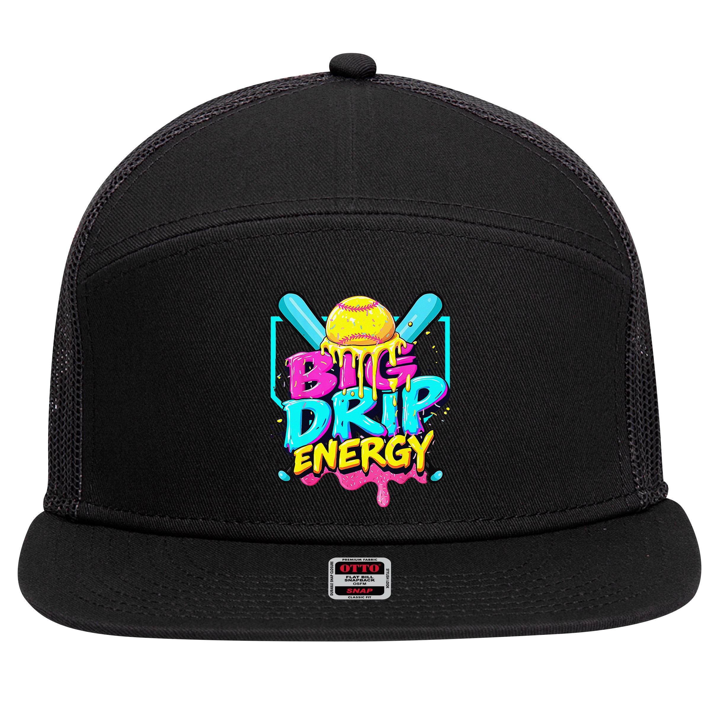 Softball Cute For Ice Cream Cute Softball Gift 7 Panel Mesh Trucker Snapback Hat