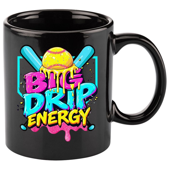 Softball Cute For Ice Cream Cute Softball Gift 11oz C Handle Ceramic Mug