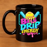Softball Cute For Ice Cream Cute Softball Gift 11oz C Handle Ceramic Mug