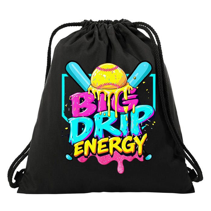 Softball Cute For Ice Cream Cute Softball Gift Drawstring Bag