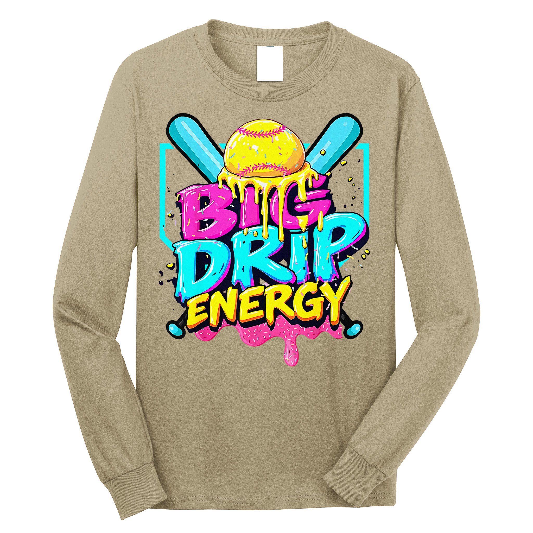 Softball Cute For Ice Cream Cute Softball Gift Long Sleeve Shirt