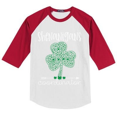 Shenanigans Coordinator Funny Teacher St Patrick's Day Great Gift Kids Colorblock Raglan Jersey