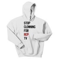 Stop Clowning For Rep Tv Kids Hoodie