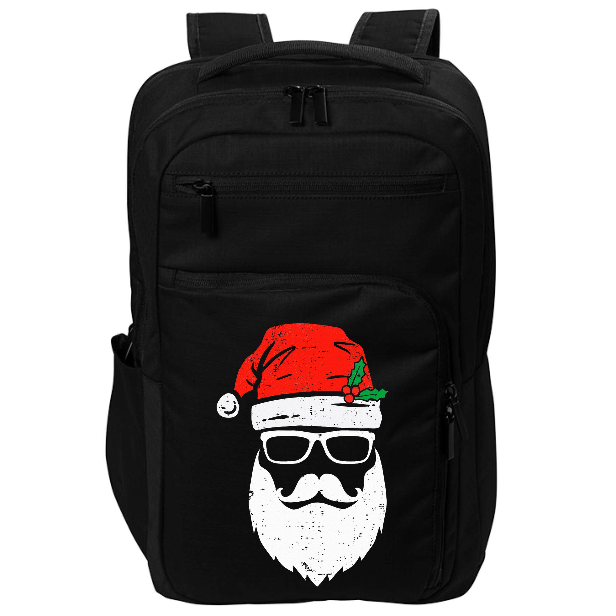 Santa Claus Face Sunglasses with Hat Beard Christmas  Impact Tech Backpack