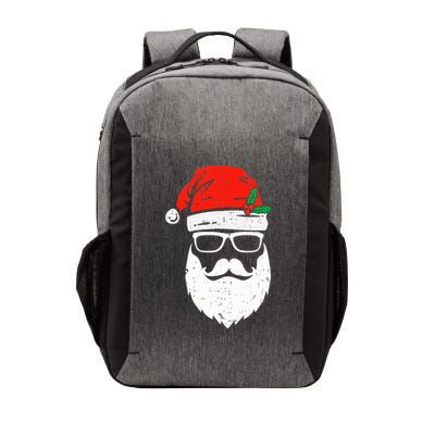Santa Claus Face Sunglasses with Hat Beard Christmas  Vector Backpack