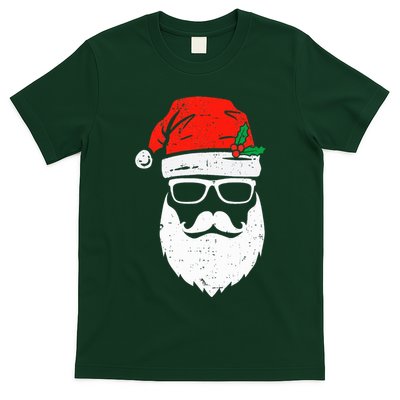 Santa Claus Face Sunglasses with Hat Beard Christmas  T-Shirt