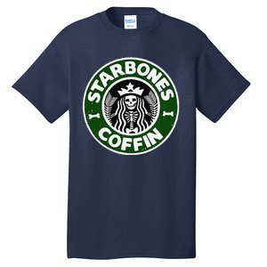 Starbones Coffin Funny Horror Coffee Tall T-Shirt