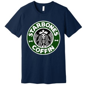 Starbones Coffin Funny Horror Coffee Premium T-Shirt