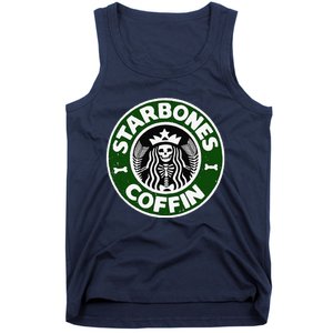 Starbones Coffin Funny Horror Coffee Tank Top