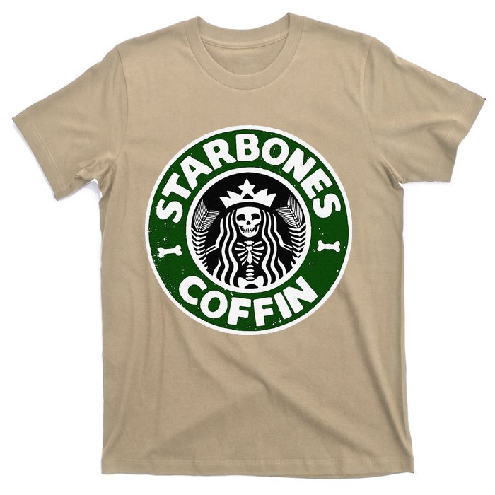 Starbones Coffin Funny Horror Coffee T-Shirt