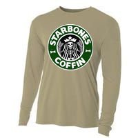 Starbones Coffin Funny Horror Coffee Cooling Performance Long Sleeve Crew