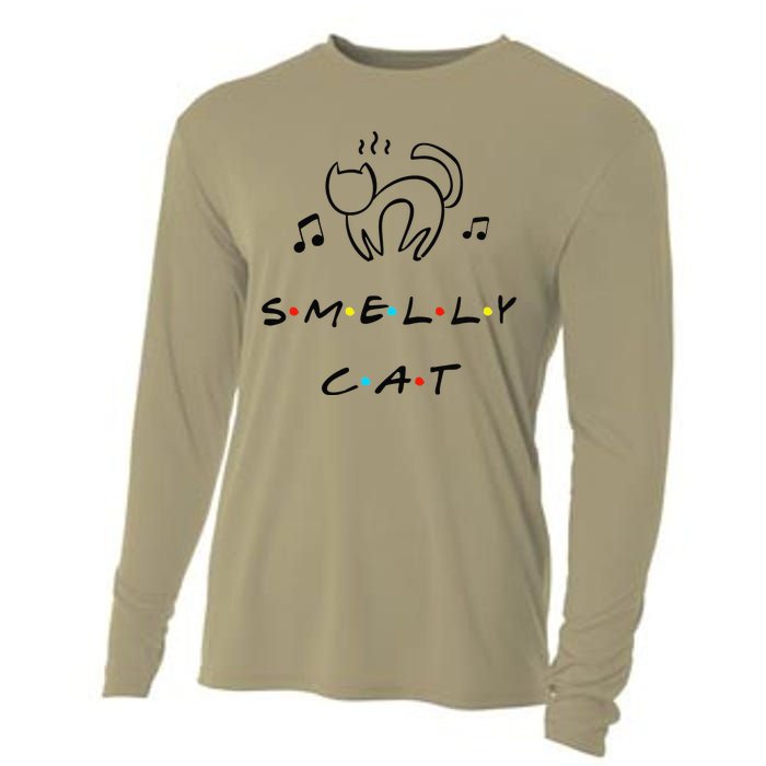 Smelly Cat Funny Quote Cooling Performance Long Sleeve Crew