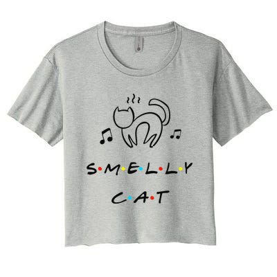 Smelly Cat Funny Quote Women's Crop Top Tee