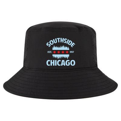 Southside Chicago Flag Skyline Great Gift Cool Comfort Performance Bucket Hat