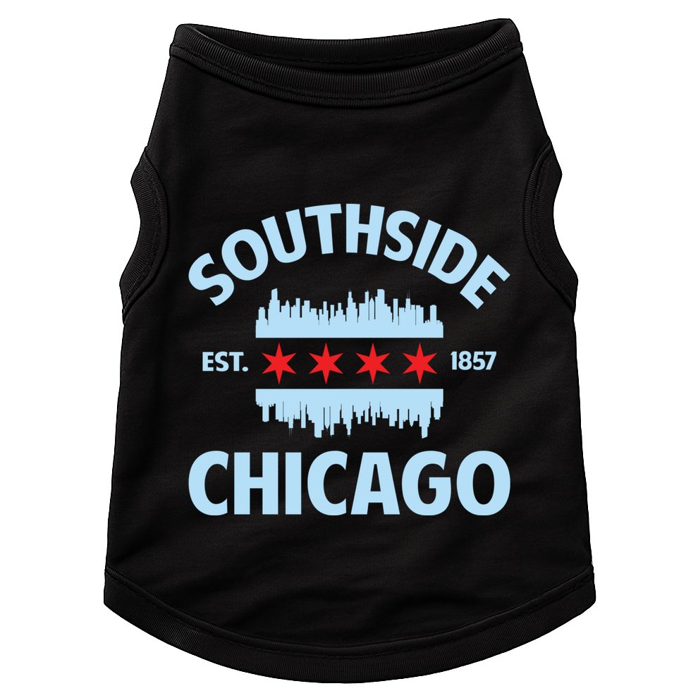 Southside Chicago Flag Skyline Great Gift Doggie Tank
