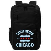Southside Chicago Flag Skyline Great Gift Impact Tech Backpack