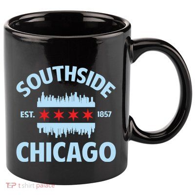 Southside Chicago Flag Skyline Great Gift 11oz C Handle Ceramic Mug