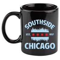 Southside Chicago Flag Skyline Great Gift 11oz C Handle Ceramic Mug
