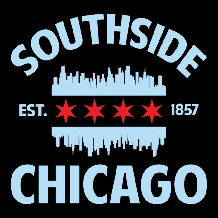 Southside Chicago Flag Skyline Great Gift Drawstring Bag