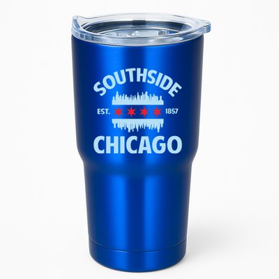 Southside Chicago Flag Skyline Great Gift Tumbler