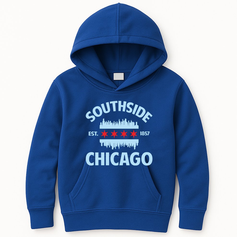 Southside Chicago Flag Skyline Great Gift Kids Hoodie