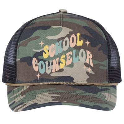 School Counselor For  Guidance Counselor Retro Rope Trucker Hat Cap