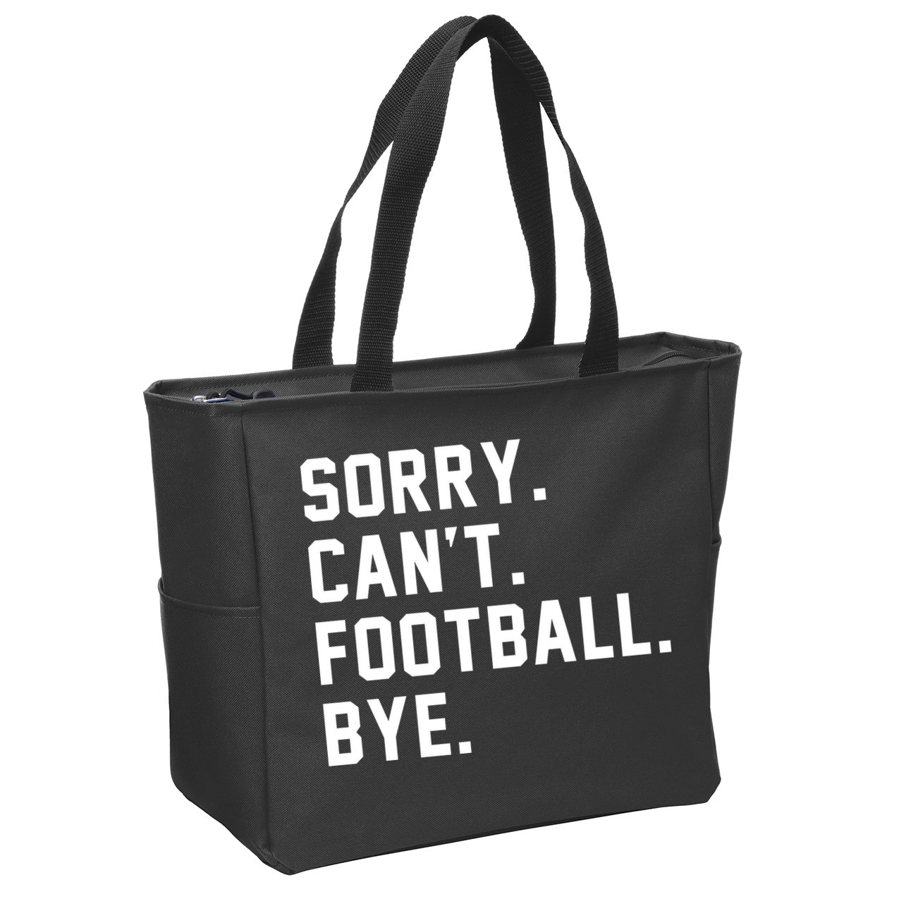 Sorry Cant Football Bye Zip Tote Bag