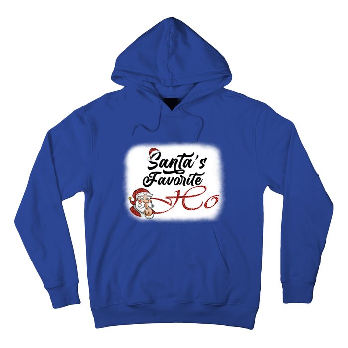 Santa Claus Favorite Ho's Bleached Gift Hoodie