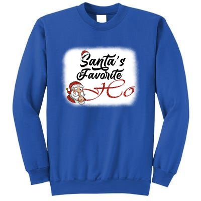 Santa Claus Favorite Ho's Bleached Gift Sweatshirt